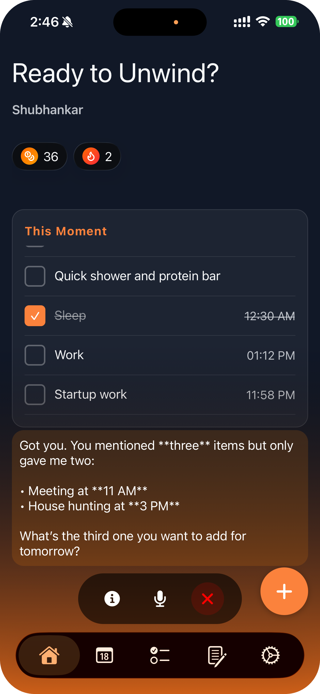 Talk naturally for < 5 minutes